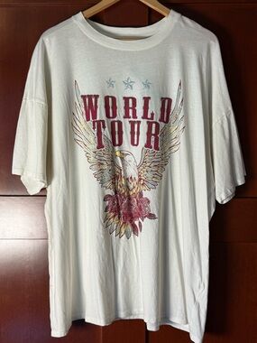 Thread & Clover World Tour Eagle Graphic Cotton Short Sleeve Tee NWT Size 1X